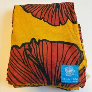 Jana Lam Hawai’i Marigold Seaflower Pareo Sarong NWOT